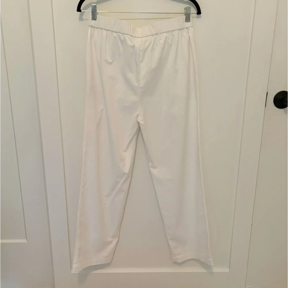 COS Elastic Waist Wide Leg Cotton Joggers Pants White Size 8 Casual - Picture 6 of 8